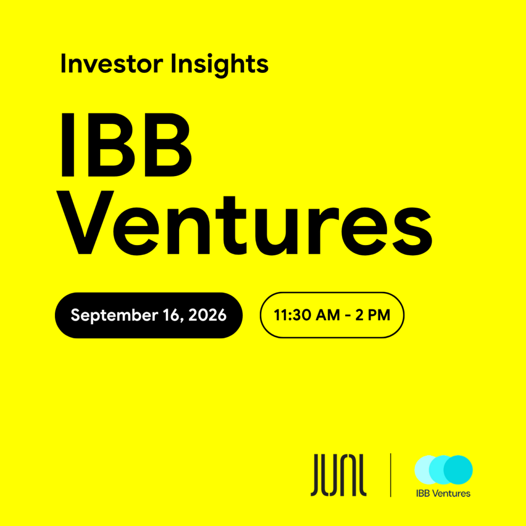 Event flyer for Investor Insights with IBB Ventures.