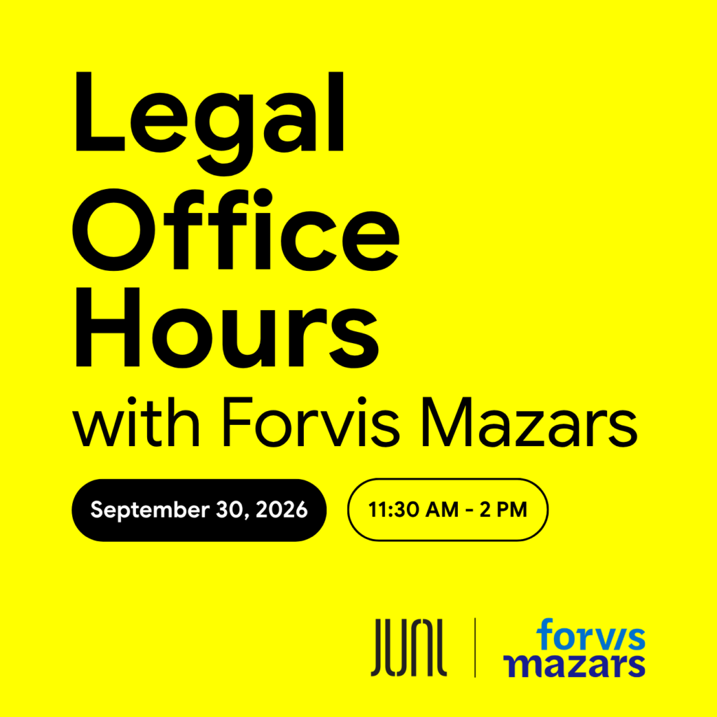 Legal Office Hours with Forvis Mazars, September 30, 2026.